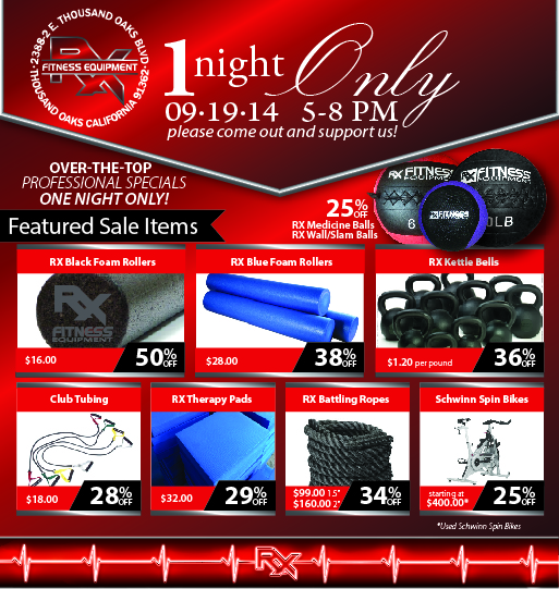 One Night Only Sale at RX Fitness