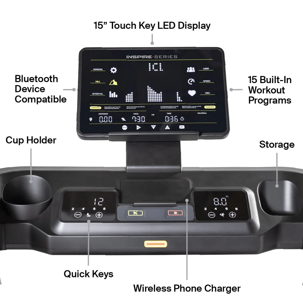 Inspire Series T5 Treadmill LED Console