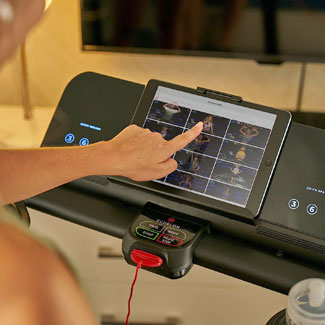 connected treadmill display