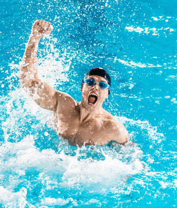 exercise excuse man in swimming pool