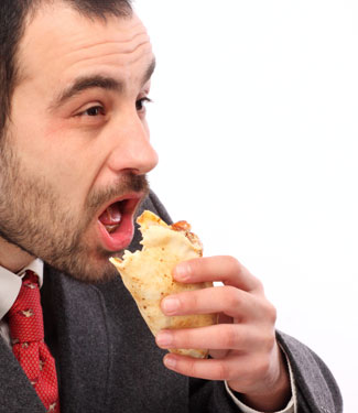 fast food habit man with burrito