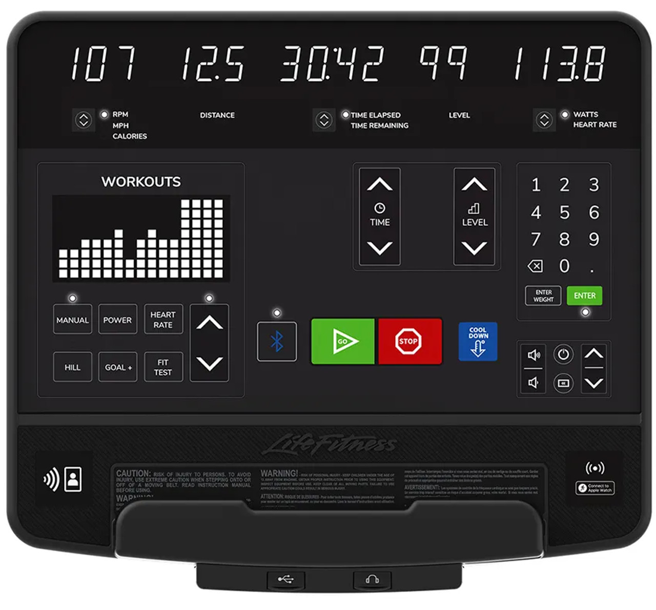 Life Fitness Club Series+ Upright LifeCycle w/SL Console - Image 2
