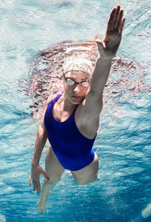swimming for fitness woman in pool