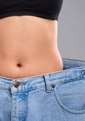 weight loss journey woman jeans